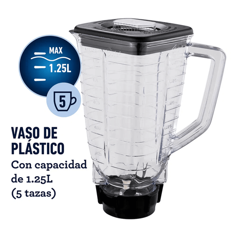 Oster Licuadora Frasco Plástico, BLSTKAP-WPB