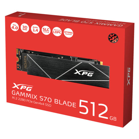 Adata Unidad de Estado Sólido Interno 512GB XPG Gammix S70, AGAMMIXS70B-512G-CS