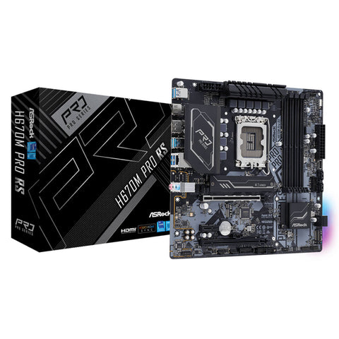 Asrock Tarjeta Madre, H670M Pro RS