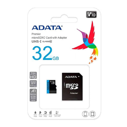 Adata Tarjeta de Memoria 32GB MicroSDXC/SDHC Clase 10, AUSDH32GUICL10A1-RA1