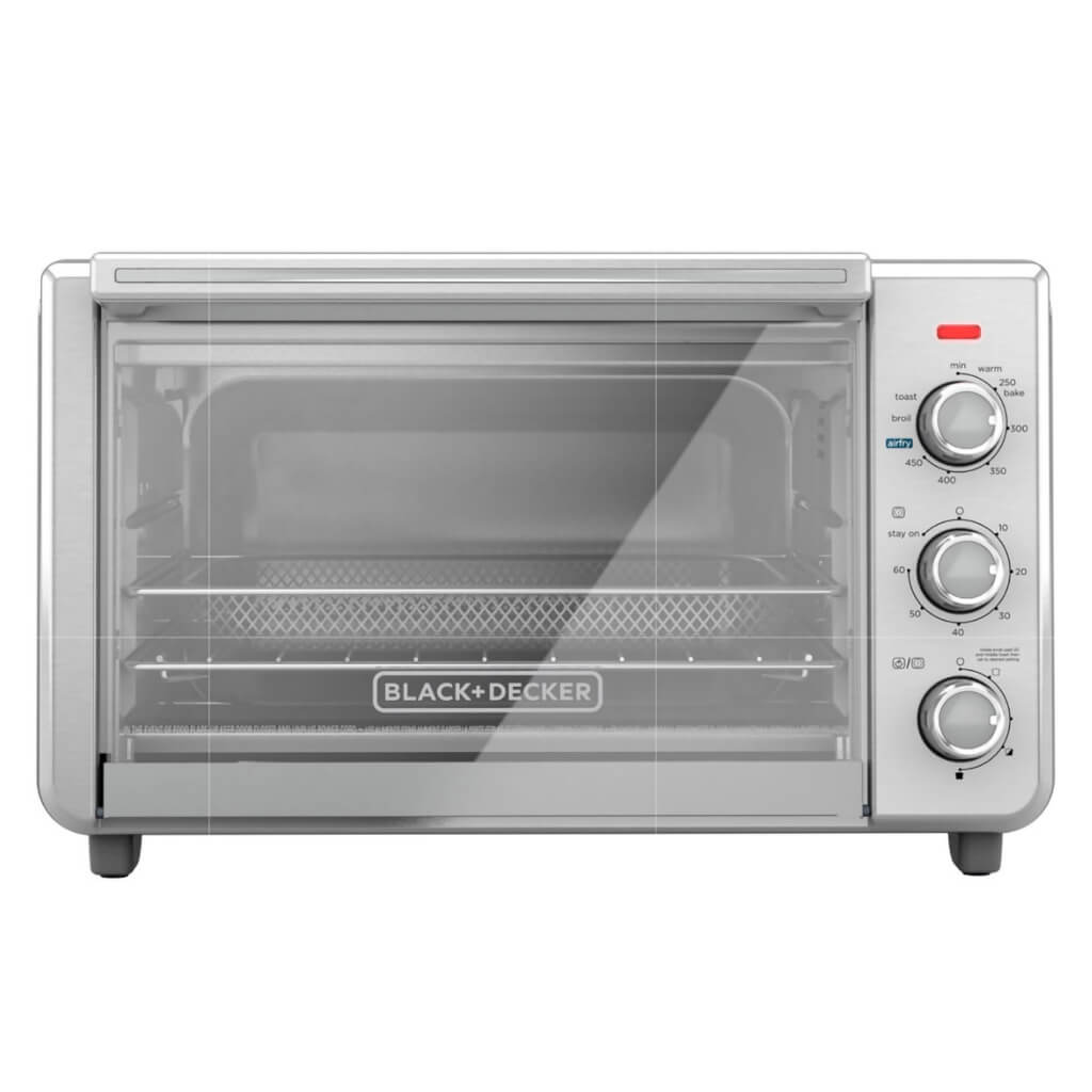 Black & Decker Horno Tostador con Freidora Aire 21.8 Litros, TO3217SS-LA