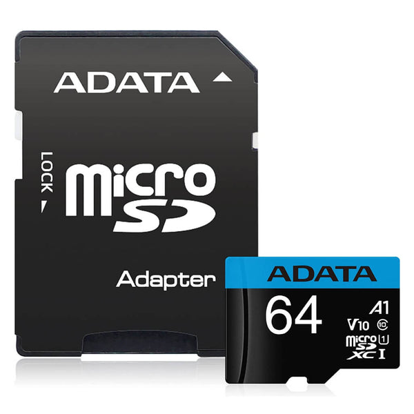 Adata Tarjeta de Memoria 64GB MicroSDXC/SDHC Clase 10, AUSDX64GUICL10A1-RA1