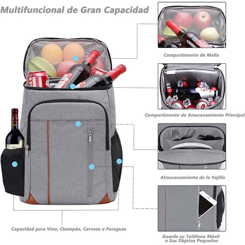 La Gotera Hielera Térmica Tipo Mochila para Alimentos