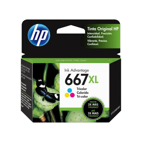 HP Cartucho de Tinta Original Tricolor 667XL (3YM80AL)