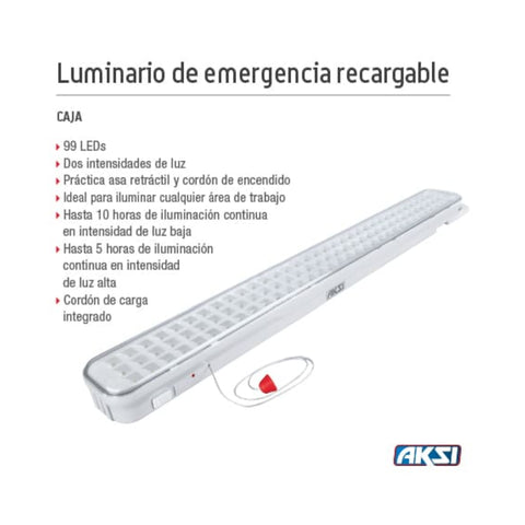 Aksi Lámpara de Emergencia 99 LED's