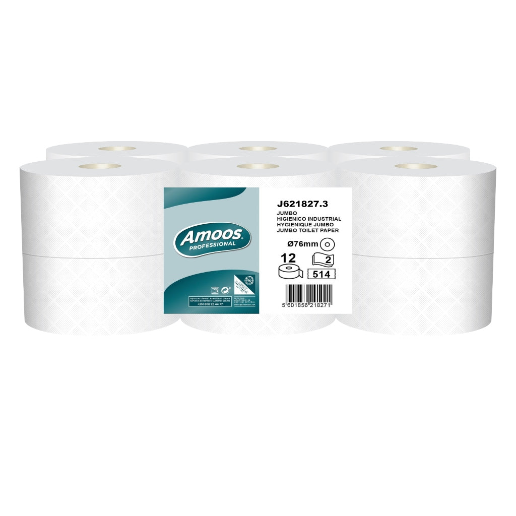 Amoos Papel Higiénico Jumbo 180 Metros 12 Rollos (J621827)