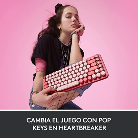 Logitech Teclado Inalámbrico Ergonómico en Español Pop Keys