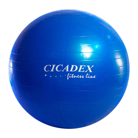 Cicadex Balón para Gimnasia con Inflador Fitness Line, Azul