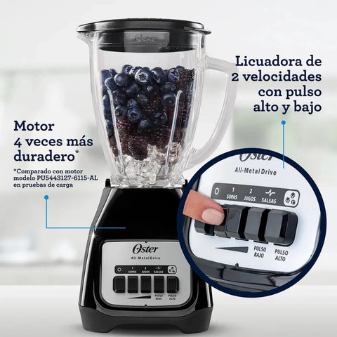 Oster Licuadora Frasco Vidrio Boroclass (BLSTKAG-BPB)