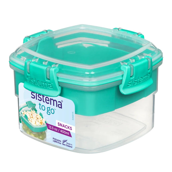 Sistema Recipiente de Plástico para Merienda, 400 ml