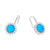 CR Charms Aretes Elegancia Azul Radiante