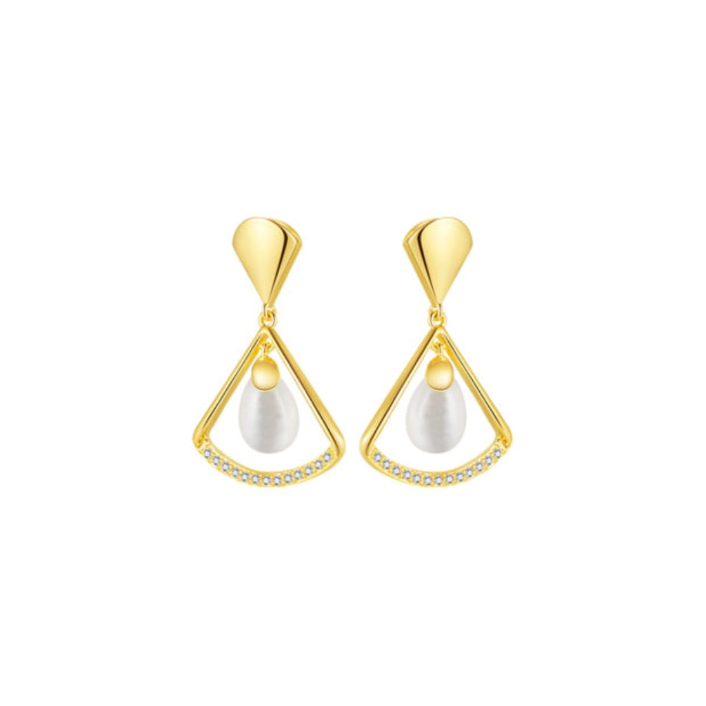 CR Charms Aretes Brillo de Perla, Alloy