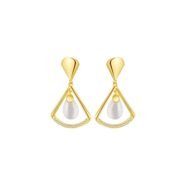 CR Charms Aretes Brillo de Perla, Alloy