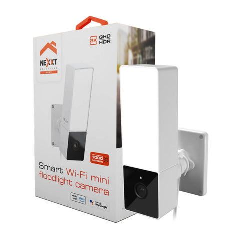 Nexxt Solutions Cámara inteligente Wi-Fi con Sirena Mini Floodlight, NHC-F410