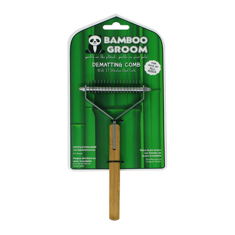 Bamboo Groom Peine Quita Nudos para Mascotas