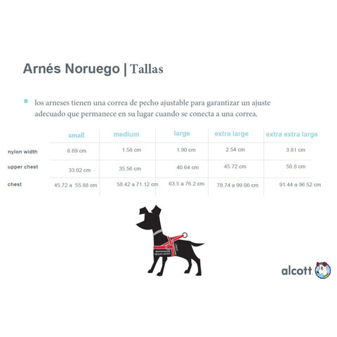 Alcott Arnés Noruego para Perro, Talla L