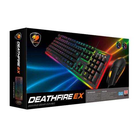 Cougar Kit Teclado en Español y Mouse Alámbrico Gaming Deathfire EX, 2 Piezas