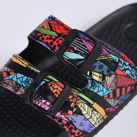 Soket Sandalias con Estampado Tribal de Colores, para Mujer