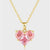 CR Charms Collar Corazón Rosa Resplandeciente, Acero