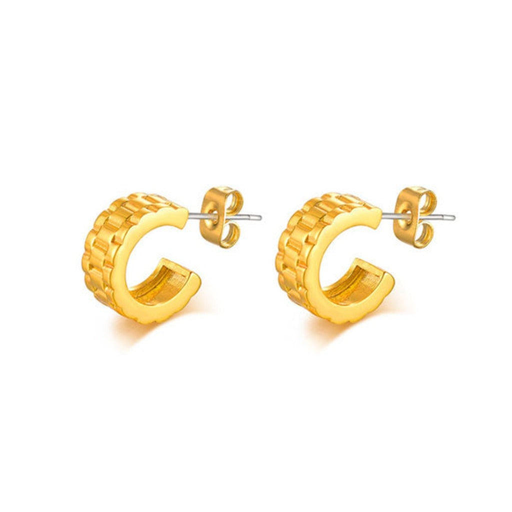 CR Charms Aretes Labrado Deslumbrante, Alloy