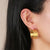 CR Charms Aretes Hoops Aro Brillante, Acero