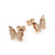 CR Charms Aretes Mariposa Brillante, Acero