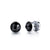 CR Charms Aretes Gema Negra, Acero