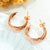 CR Charms Aretes Argollas Entrelazadas, Acero