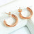 CR Charms Aretes Argollas Entrelazadas, Acero