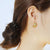 CR Charms Aretes Entrelazo Brillante, Acero