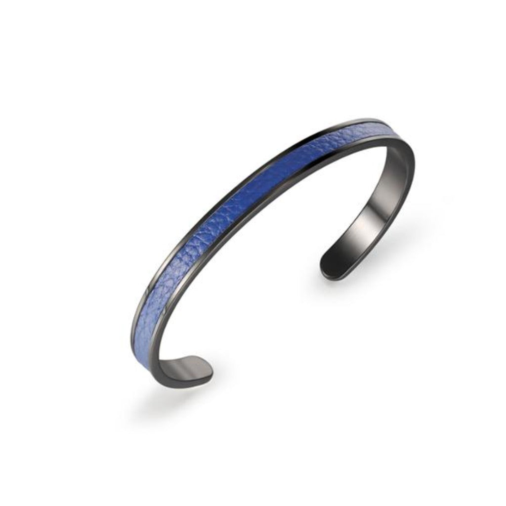 CR Charms Brazalete Abierto Azul, Acero