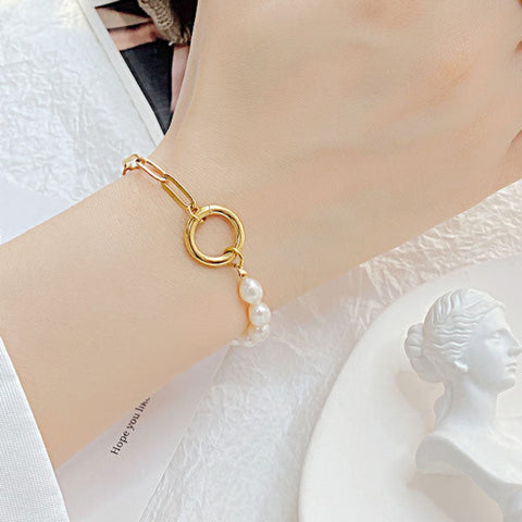 CR Charms Pulsera Encanto Deslumbrante, Acero