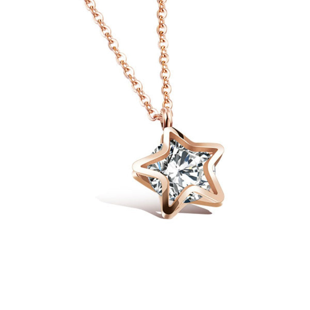 CR Charms Collar Estrella Deslumbrante, Acero