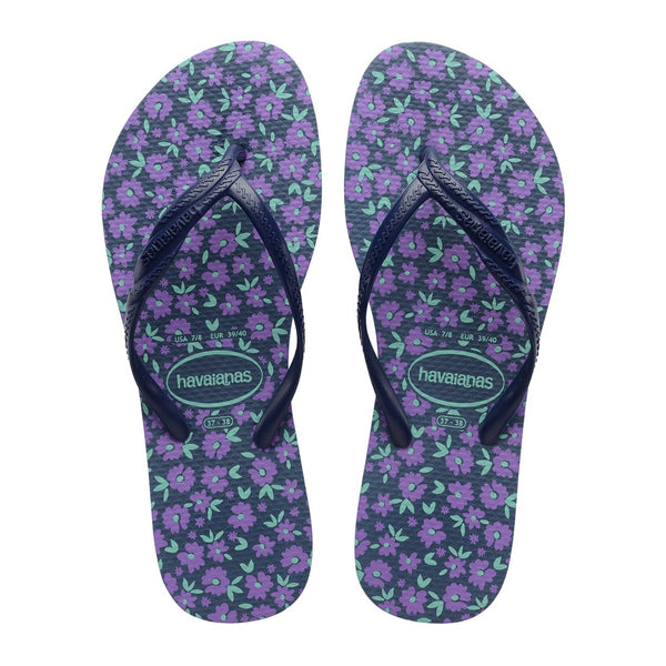 Havaianas Sandalias Fantasía Romántica Azul, para Mujer