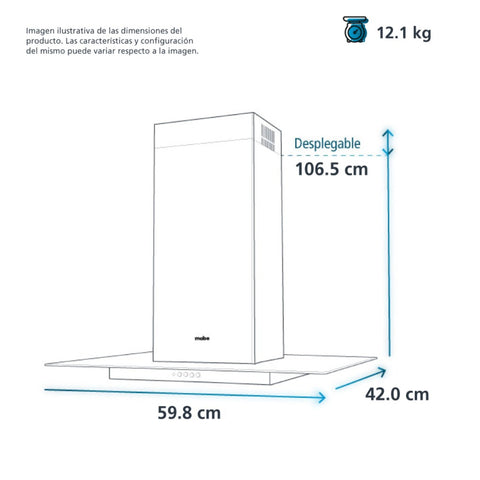 IO Mabe Campana de Extracción para Pared 60cm (IO6014ICSSS0)