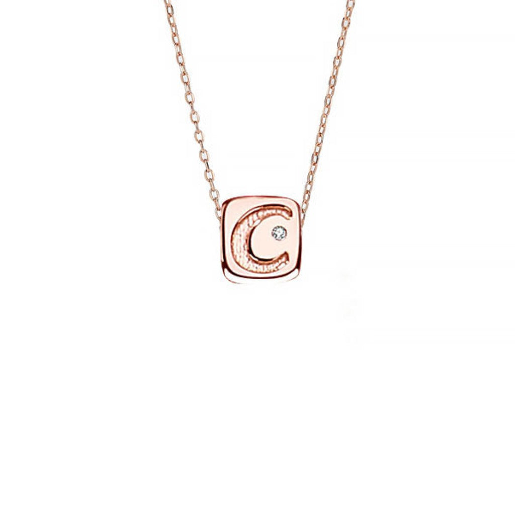 CR Charms Collar Letra C Rose