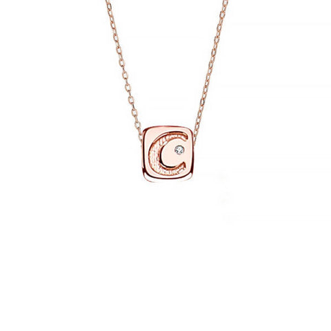 CR Charms Collar Letra C Rose