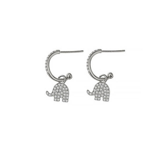 CR Charms Aretes Elefantes Pavé