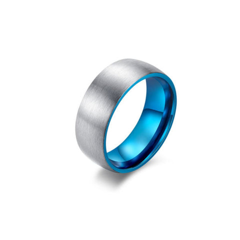 CR Charms Anillo Elegancia Azul, Acero