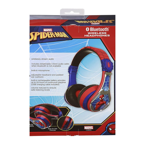 Kid Designs Audífonos Inalámbricos Bluetooth Spiderman para Niños (SM-B52)