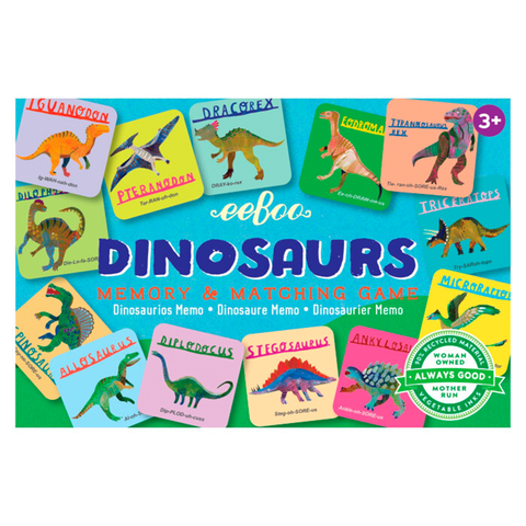 Eeboo Juego de Memoria y Combinación de Dinosaurios (LGDNO)