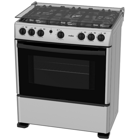 Mabe Cocina a Gas 6 Quemadores Silver, 76 Cm (CMA3020FG0)