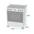 Mabe Cocina de Gas 76 cm 6 Quemadores Silver (CMA3010AG0)