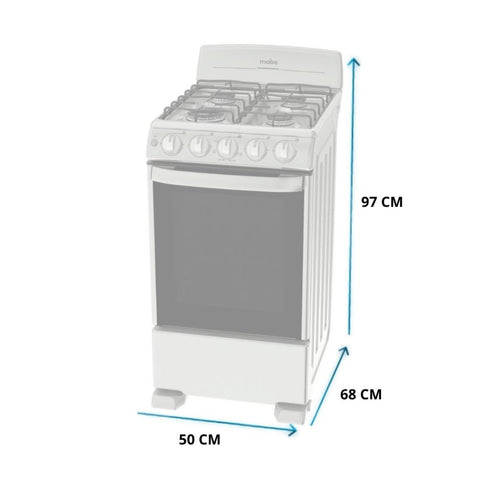 Mabe Cocina a Gas 20 Pulgadas Silver (EM5041BAIS0)