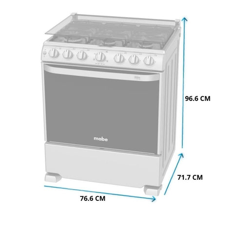 Mabe Cocina a Gas 30" Plata Mercury (EM7657CSIS1)