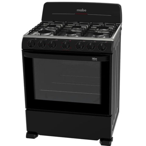 Mabe Cocina a Gas 6 Quemadores Negro, 76 cm (EM7641BAIN1)