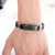 CR Charms Brazalete Cuero Onix, Acero