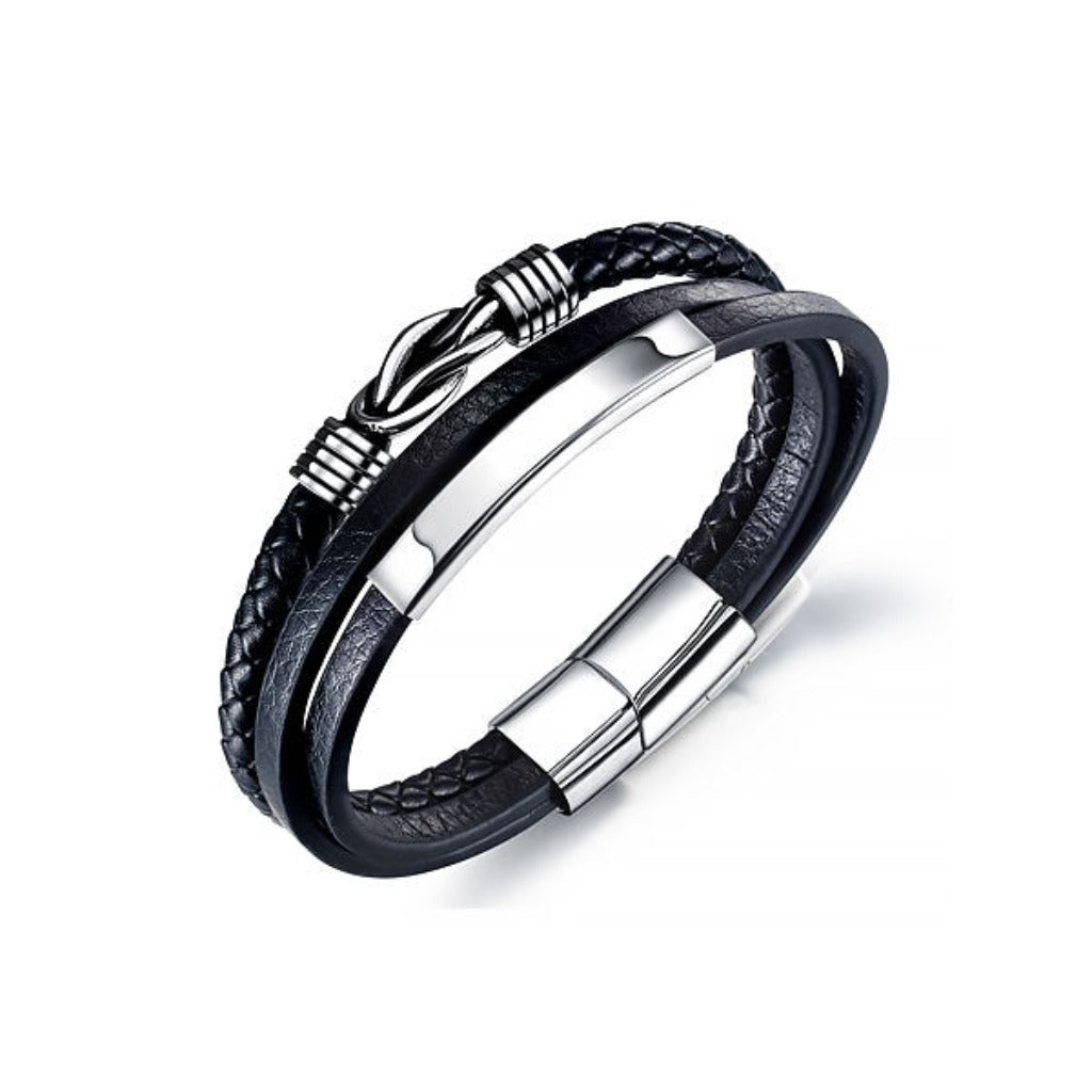 CR Charms Brazalete Cuero Hades, Acero