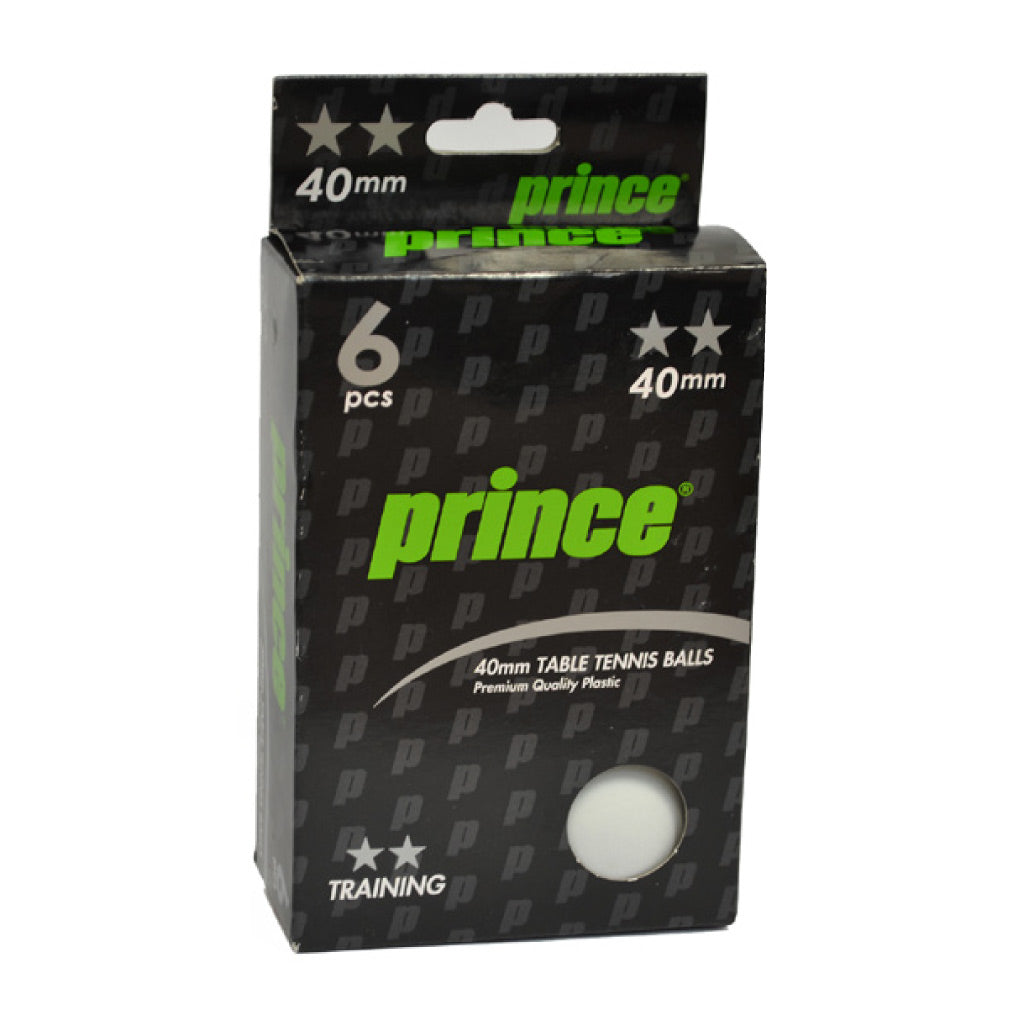 Prince Set de Bolas para Tennis de Mesa 2 Star, 6 Unidades