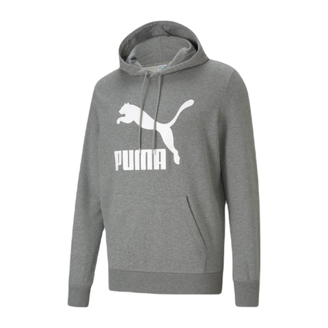 Puma Hoodie Classics Logo Gris, para Hombre